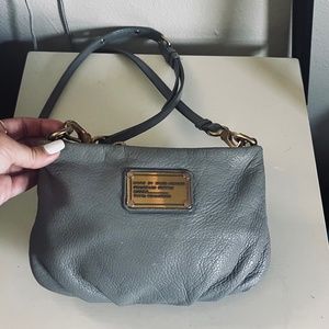 Marc Jacobs Grey pebble mini crossbody